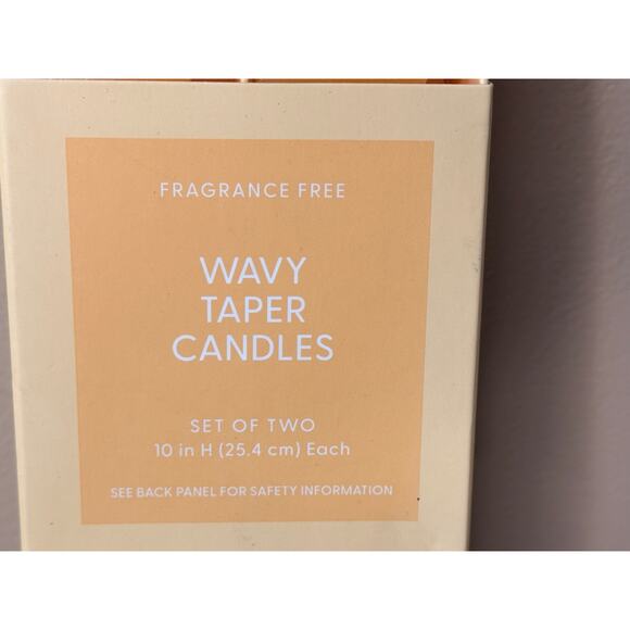 10” Set of 2 Wizard Gold Wavy Shaped Taper Room Essentials Candle New - Picture 3 of 6